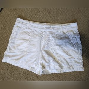 White Linen Shorts